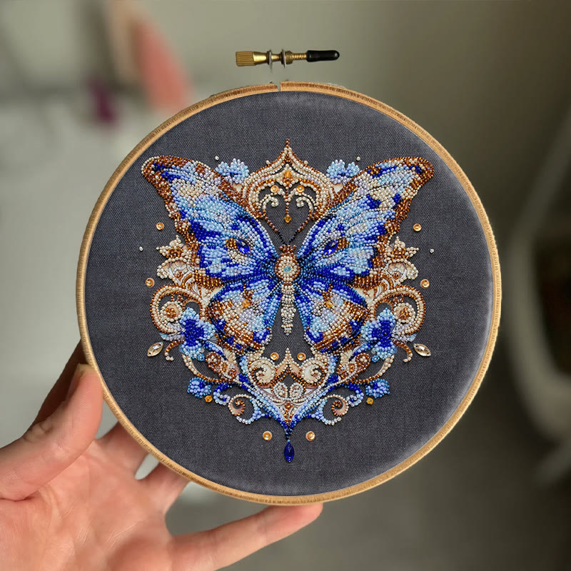 Rubbyoo Bead Embroidery Kit - Stunning Butterfly | Precious Handmade Art | Perfect Gift For Her - image 9