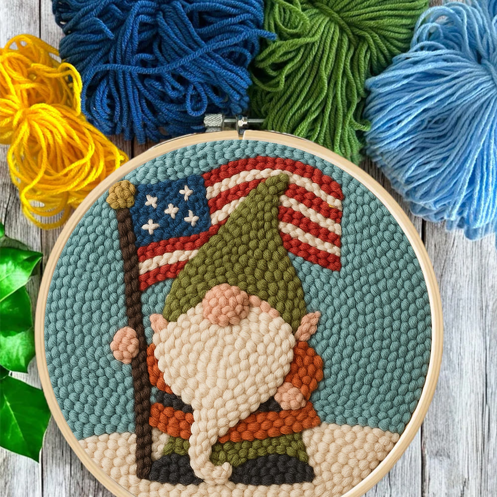 American Flag Patriotic Gnome Punch Needle Kit – Holiday Top Pick | Playful Decorative Accent - image 10