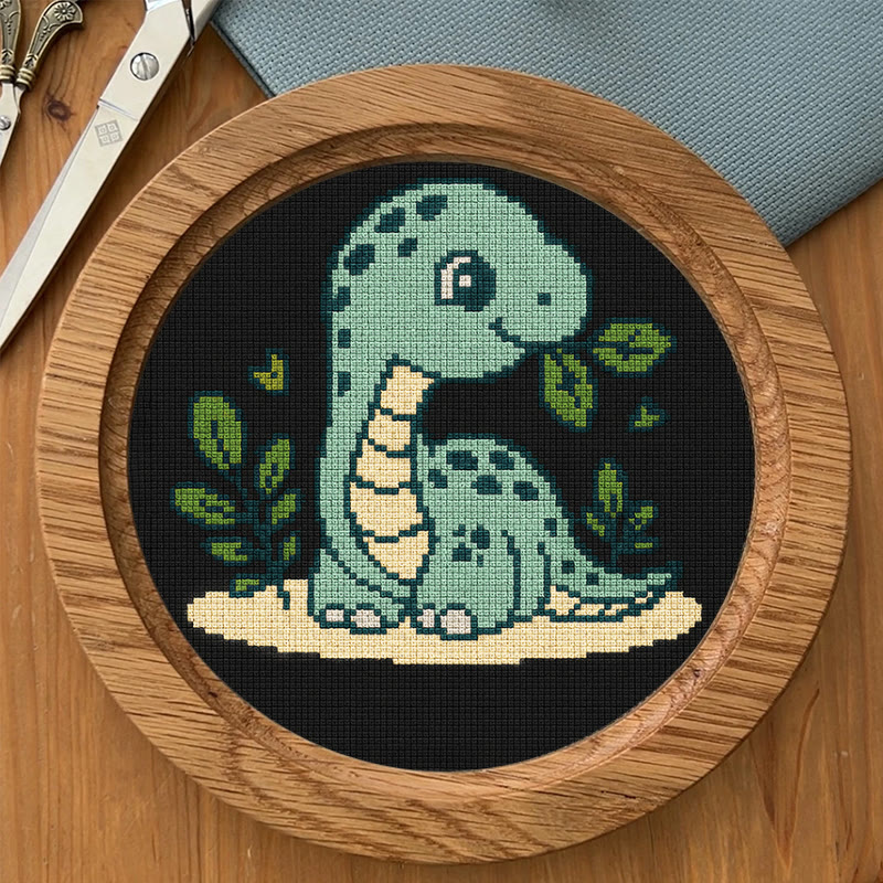  Cross Stitch Kit - Baby Dinosaur | Handmade Wall Art | Easy Needlework For Beginner - image 10
