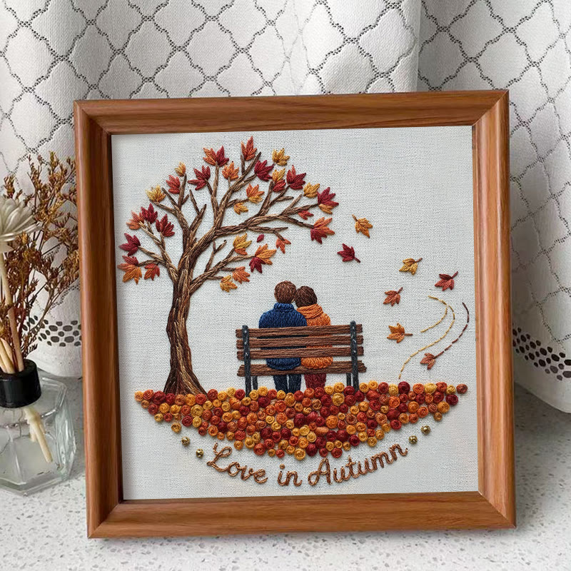 Rubbyoo Embroidery Kit - Couple Date | Unique Valentine's Day Gift | Diy Hoop Decoration - Embroidery Kit Plus An Extra Frame - image 8