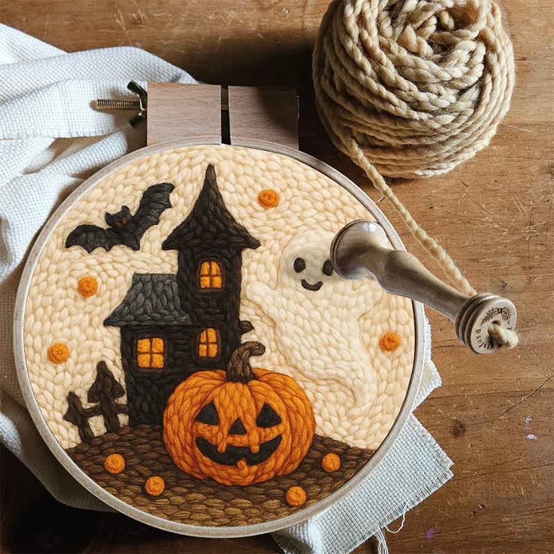 Spooky Castle Punch Needle Kit - Halloween Handmade Collection | Perfect For Wall Hanging - image 10