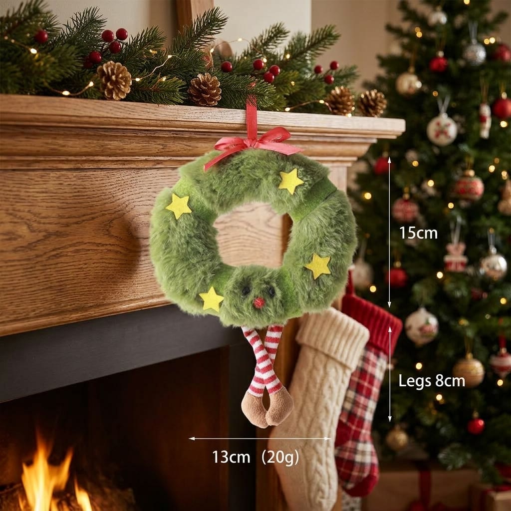 Rubbyoo Charming Plush Xmas Tree Hanging – Funny Christmas Accent | Cozy Festive Party Ornament - C - image 7