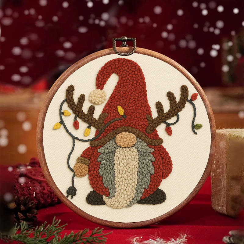 Christmas Gnome Punch Needle Kit - Christmas Wall Decor | Diy Holiday Gift Idea  - image 3
