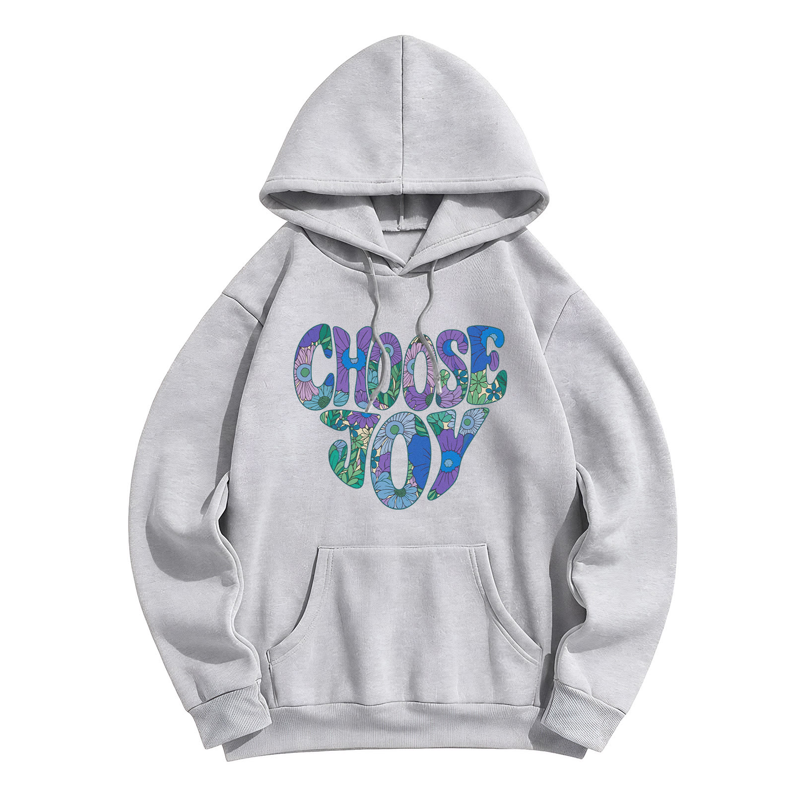 Rubbyoo Choose Joy Unisex Hoodie  - Grey - 2XL - image 10