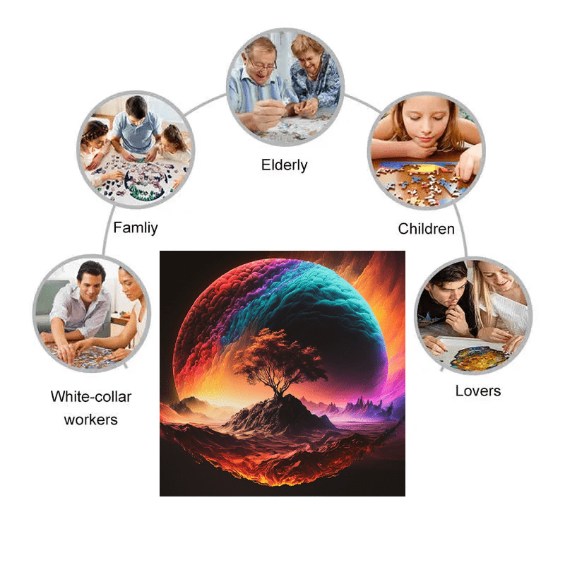 Rainbow World - Wooden Jigsaw Puzzle