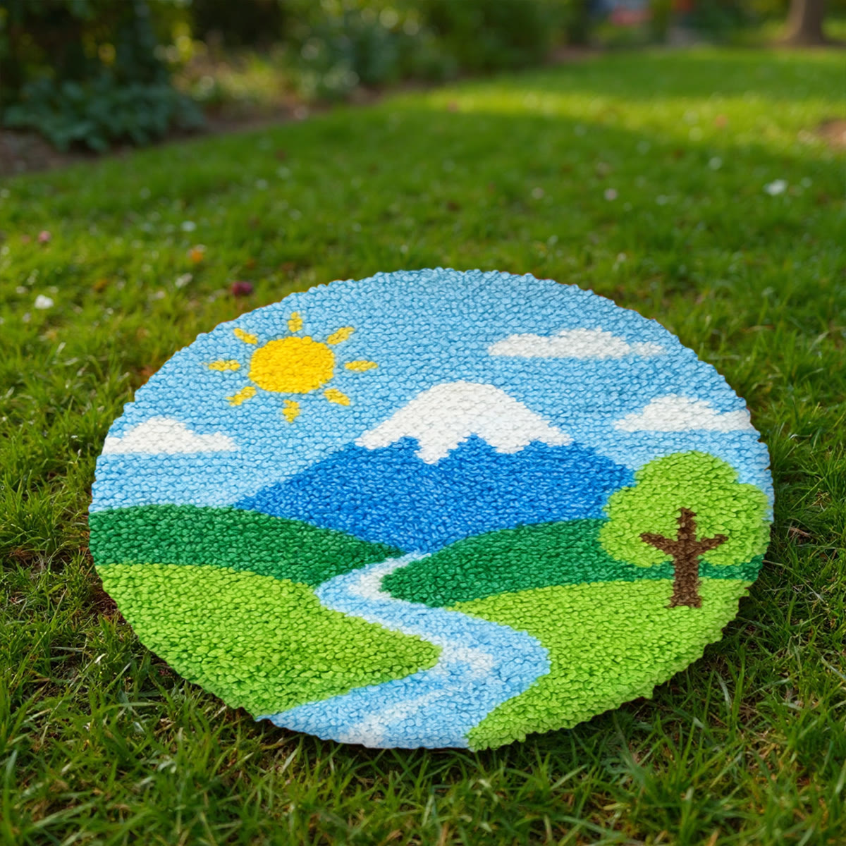 Rubbyoo Latch Hook Rug Kit - Spring Mountain View | Beautiful Handmade Craft | Unique Gift  For Friend  - image 7