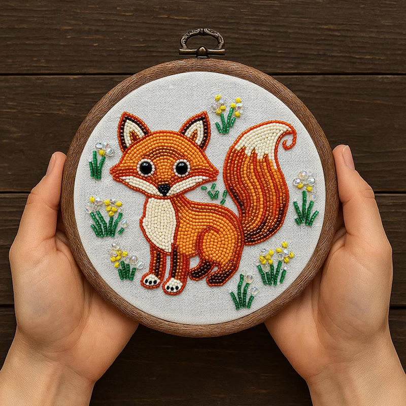 Rubbyoo Bead Embroidery Kit - Little Fox | Diy Animal Handicraft | Unique Decorative Art - image 7