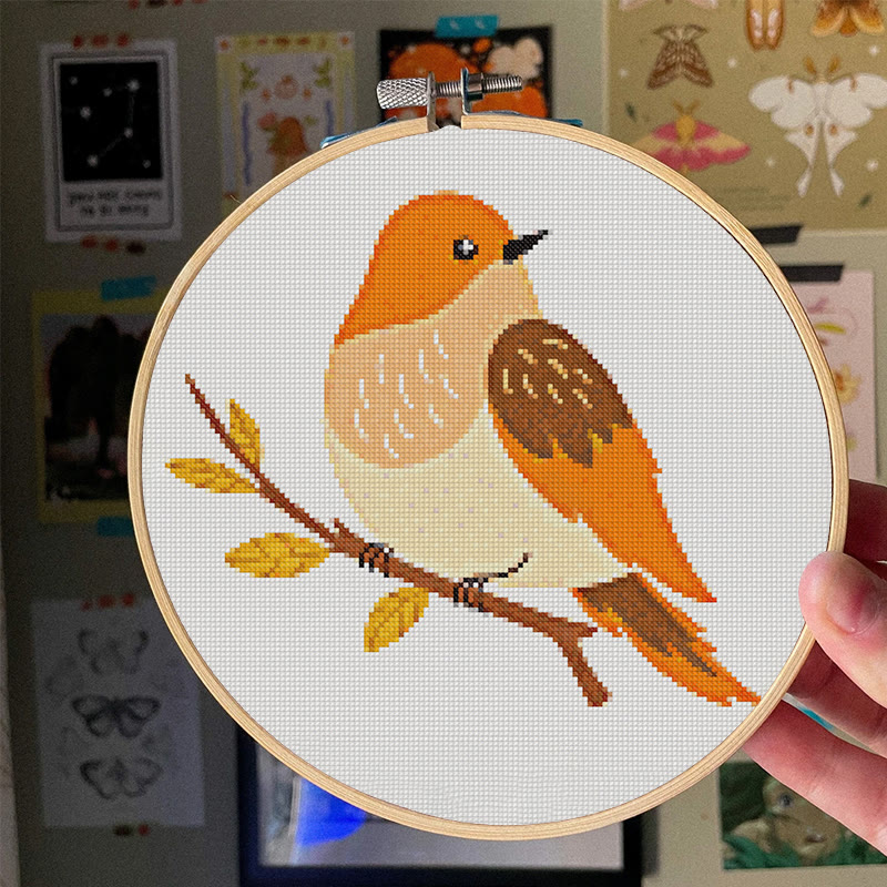  Cross Stitch Kit - Elegant Bird | Adorable Animal Craft | Unique Handmade Ornament - image 3