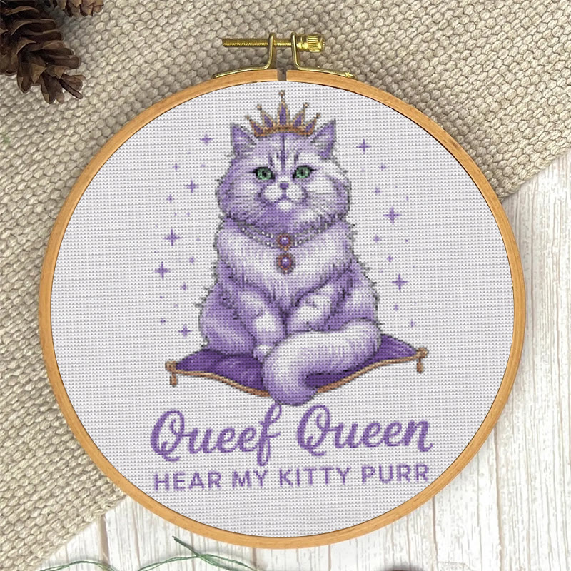  Cross Stitch Kit - Elegant Cat |  Lovely Animal Decorative Art | Perfect Handicraft For Kitten Lovers  - image 6