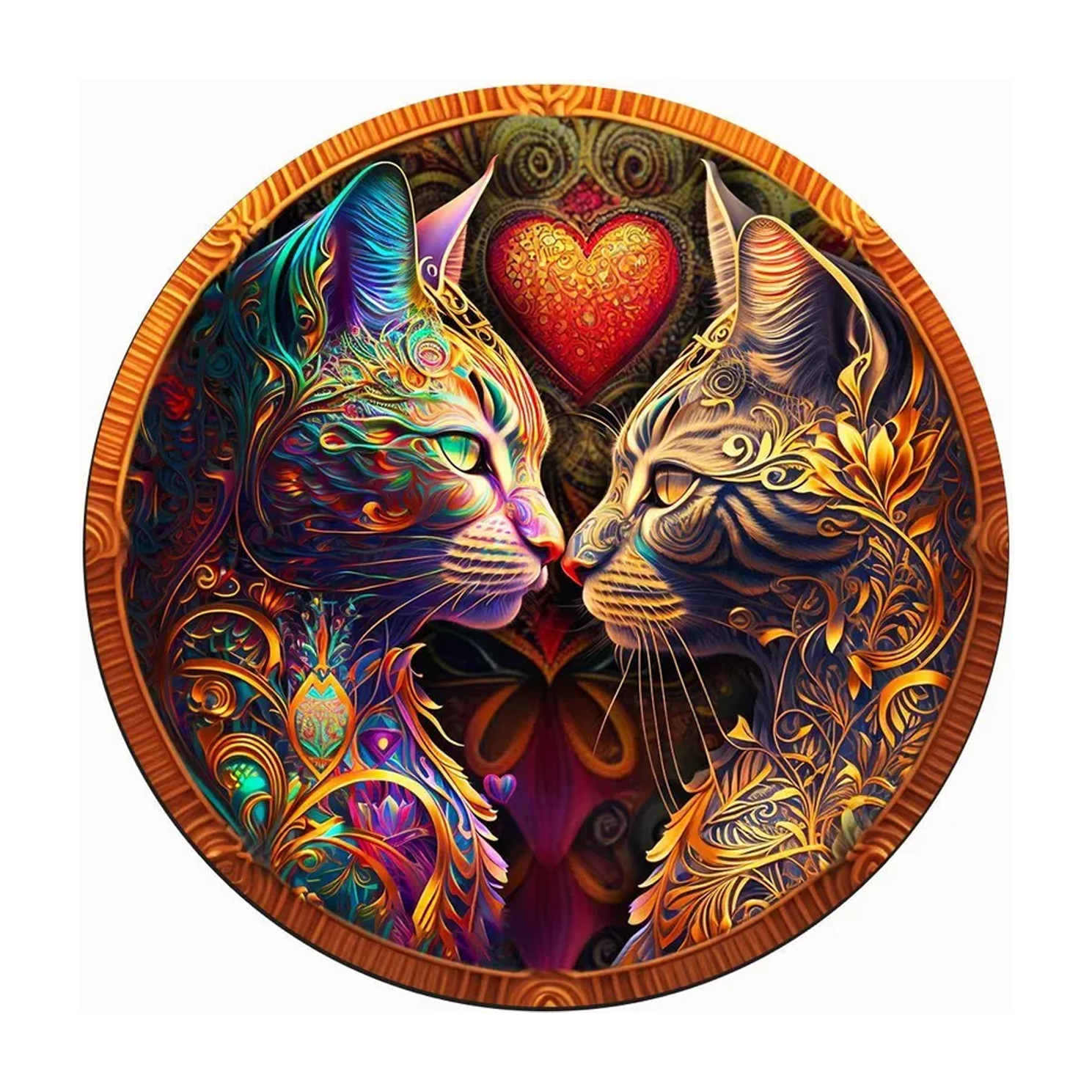 Mandala Cat - Wooden Jigsaw Puzzle