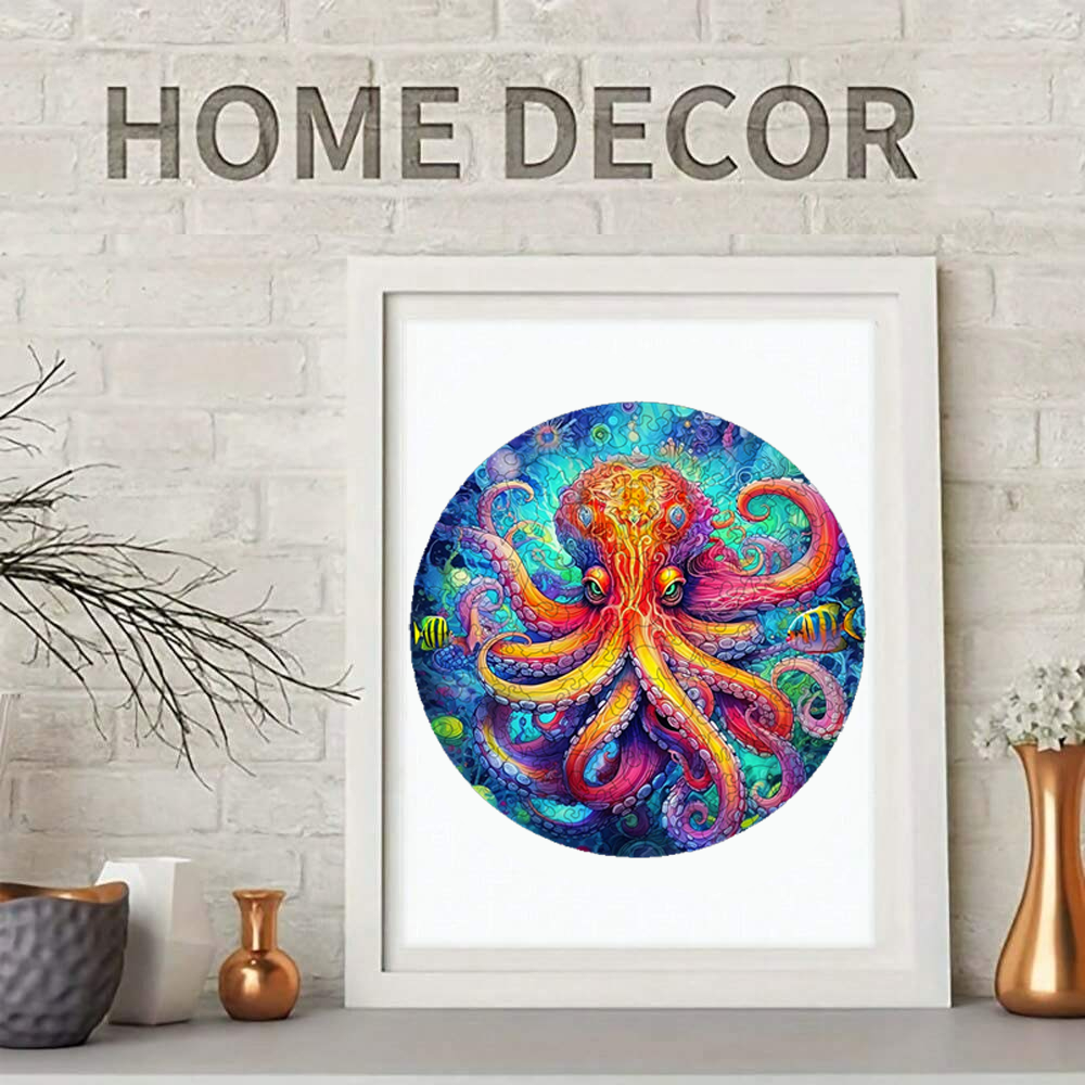 Octopus Vibrant - Wooden Jigsaw Puzzle