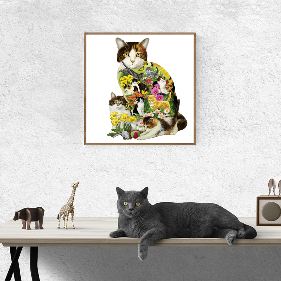 Cats And Butterflies - Wooden Jigsaw Puzzles