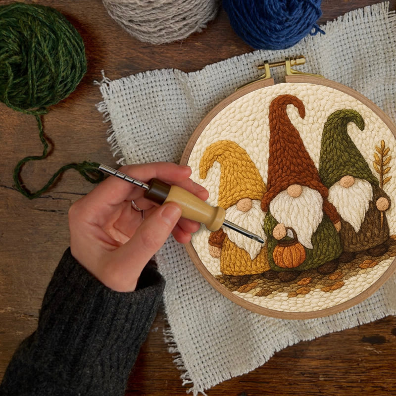 Mysterious Gnome Punch Needle Kit - Spooky Halloween Craft | Diy Needle Art - image 4