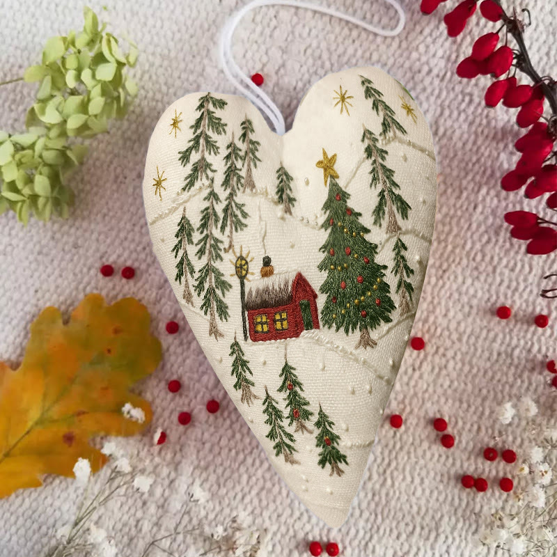 Rubbyoo Heart Embroidery Kit - Christmas Town | Creative Winter Decor | Perfect Christmas Gift  - image 7