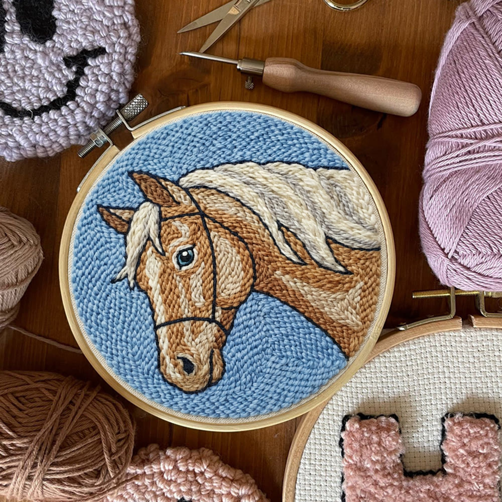 Horse Portrait  Punch Needle Kit - Handmade Western Vibe Craft | Creative Gift For Horse Lover - image 5