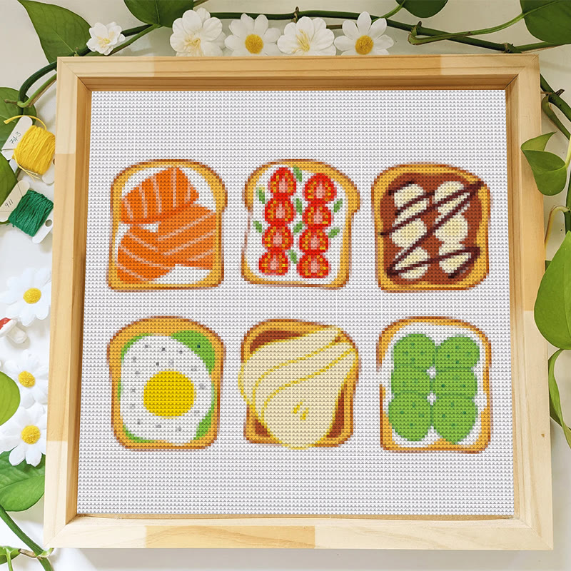 Cross Stitch Kit - Breakfast Toast | Kitchen Handmade Decor | Easy Needle Artwork  - Breakfast Toast - image 4
