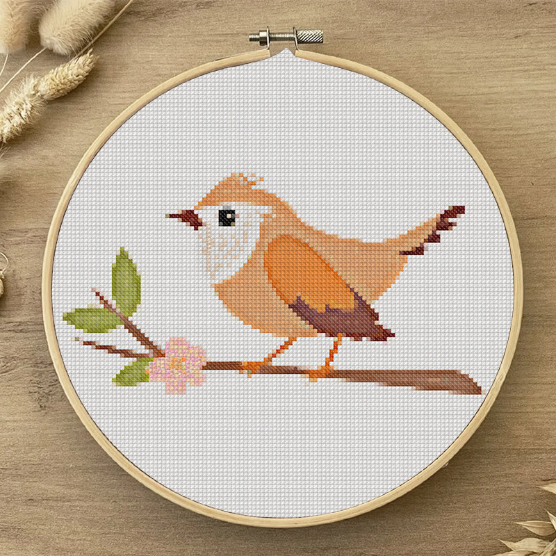  Cross Stitch Kit - Little Wren | Animal Sewing Craft | Beginner Friendly Handicraft  - image 7