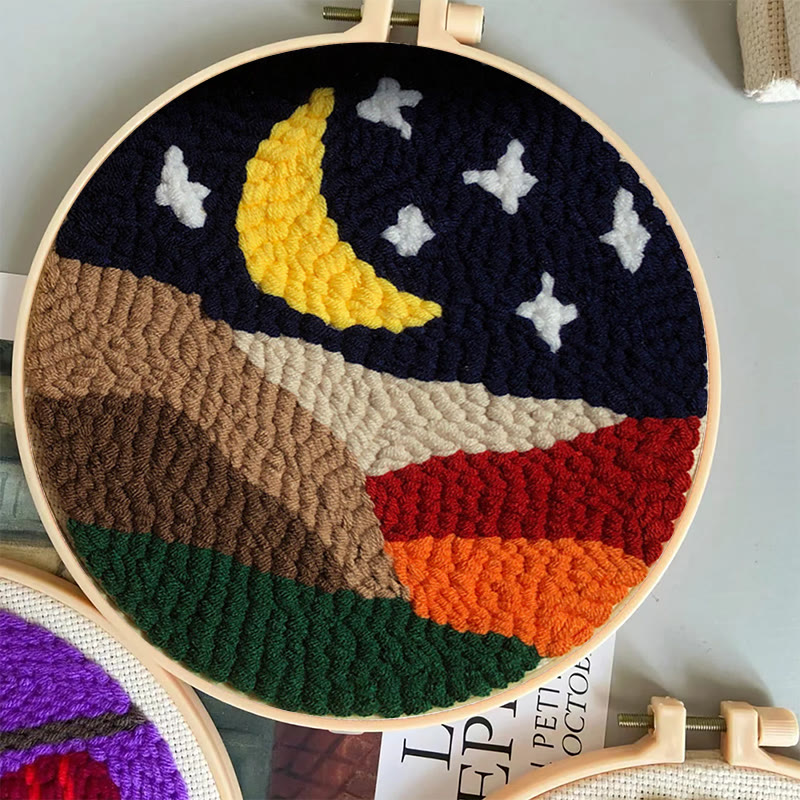 Moonlit Landscape Punch Needle Kit – Tranquil DIY Project | Serene Nature-Inspired Decor - image 12