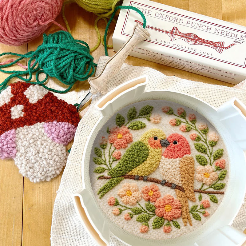 Pastel Love Birds Punch Needle Kit – Top Gifting Selection | Exquisite Handcraft Piece - image 12