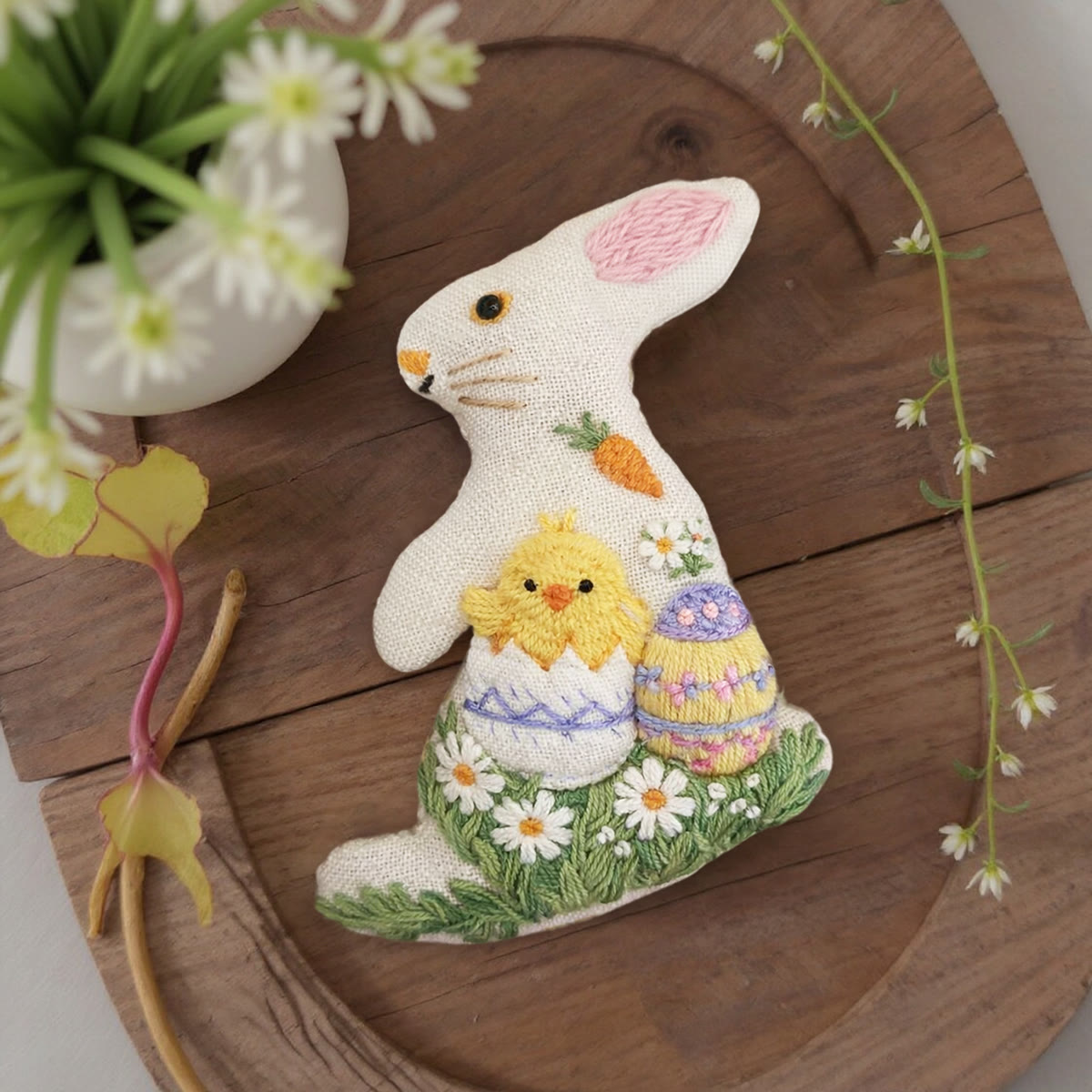 Rubbyoo Rabbit Embroidery Kit - Easter Chick | Perfect Holiday Ornament | Creative Handmade Art - image 4