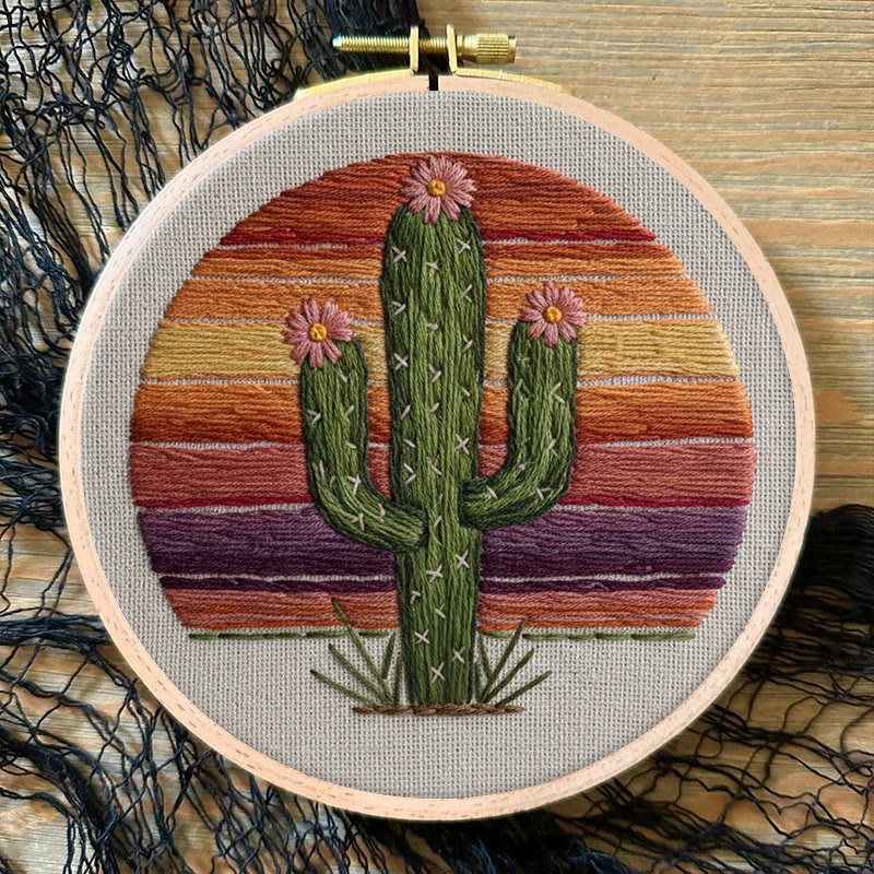 Rubbyoo Embroidery Kit - Charming Cactus | Unique Home Decor | Perfect Housewarming Gift - image 9
