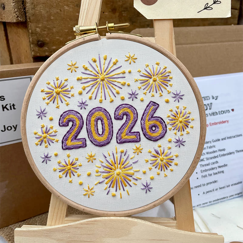 Rubbyoo Embroidery Kit - 2026 New Year | Diy New Year Collection | Perfect For Home Ornament - image 6
