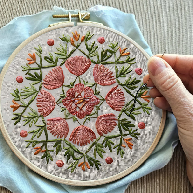 Rubbyoo Embroidery Kit - Colorful Floral | Perfect Home Ornament | Unique Hoop Art  - image 7
