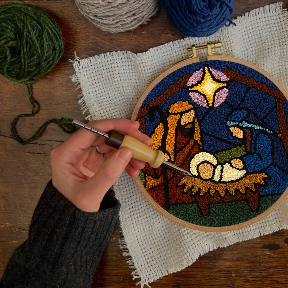Nativity Scene Punch Needle Kit - Religious Craft | Handmade Decor For Religious Celebrations - image 12