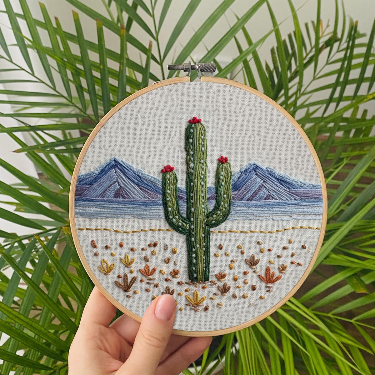 Rubbyoo Embroidery Kit - Flowering Cactus | Unique Stitch Craft | Perfect Birthday Gift  - image 6