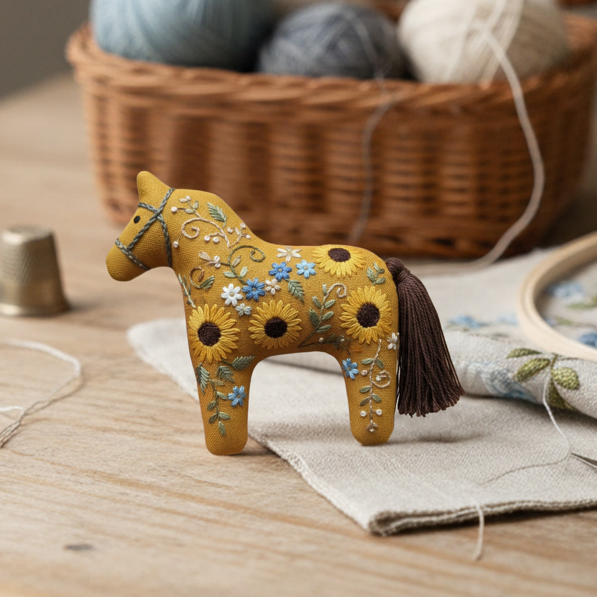 Rubbyoo Horse Embroidery Kit - Sunflower | Unique Birthday Gift | Nice For Her - image 5