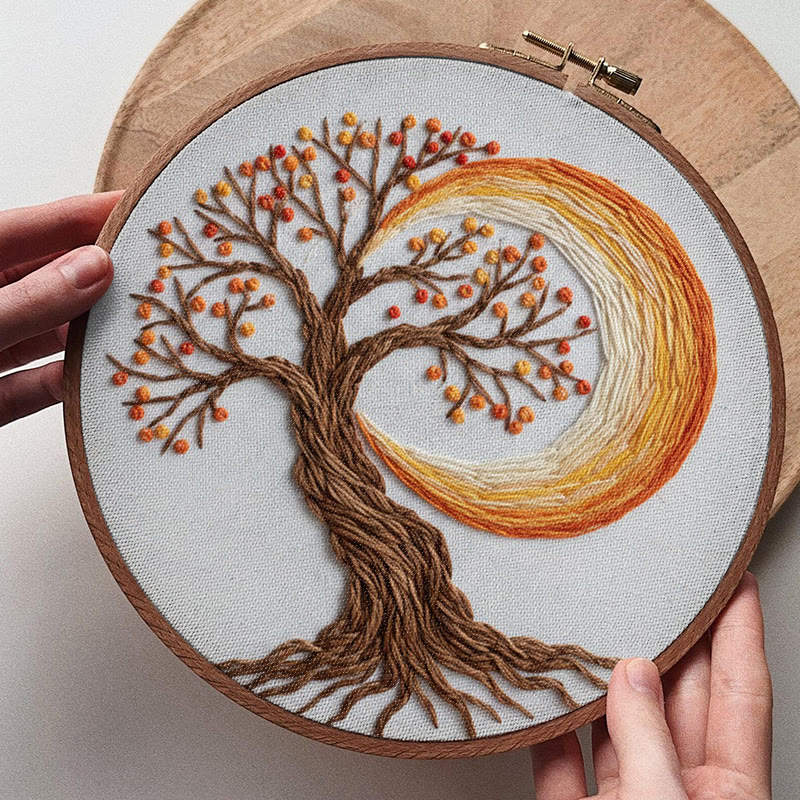 Rubbyoo Embroidery Kit - Tree Of Life | Creative Nature Pattern | Spiritual Handmade Craft   - image 9