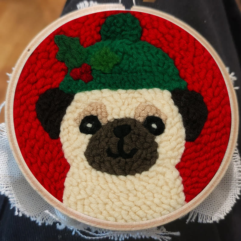 Charming Pug Punch Needle Kit – Fun Handcraft | Ideal Holiday Gift - image 7