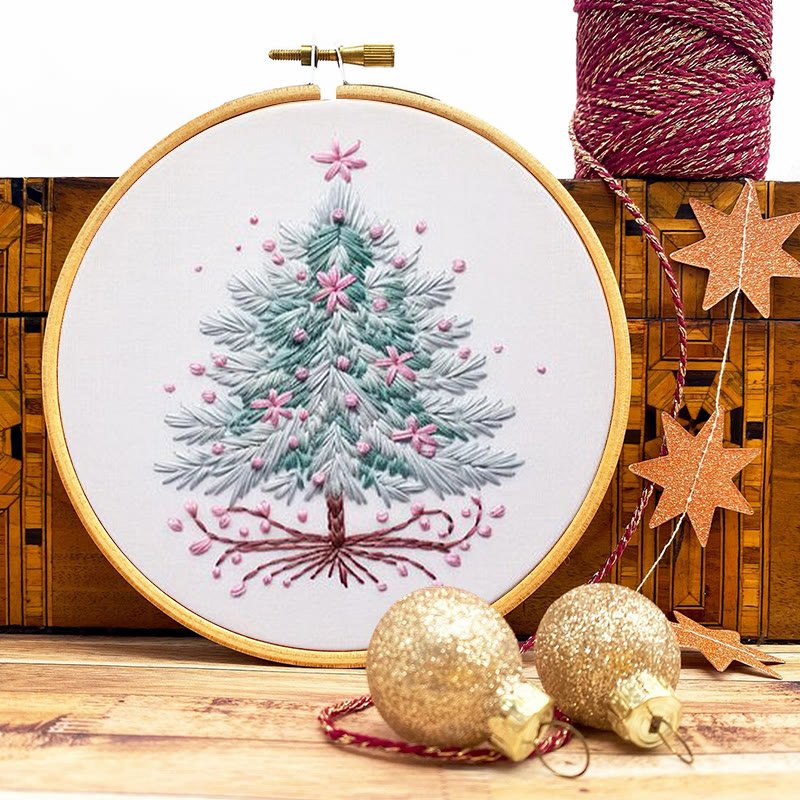 Rubbyoo Embroidery Kit- Pink Christmas Tree - image 9