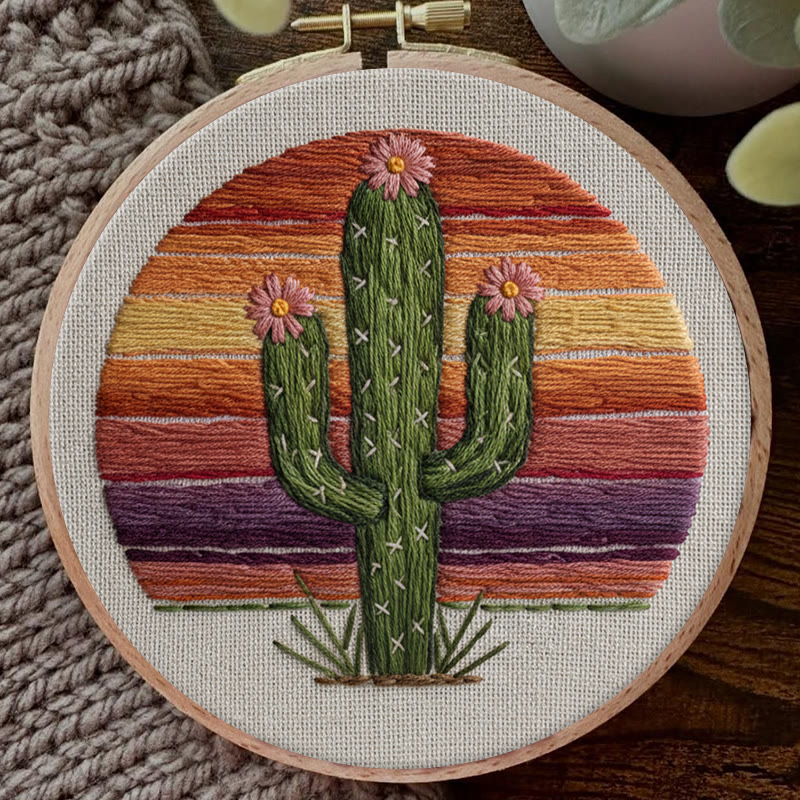 Rubbyoo Embroidery Kit - Charming Cactus | Unique Home Decor | Perfect Housewarming Gift - image 6