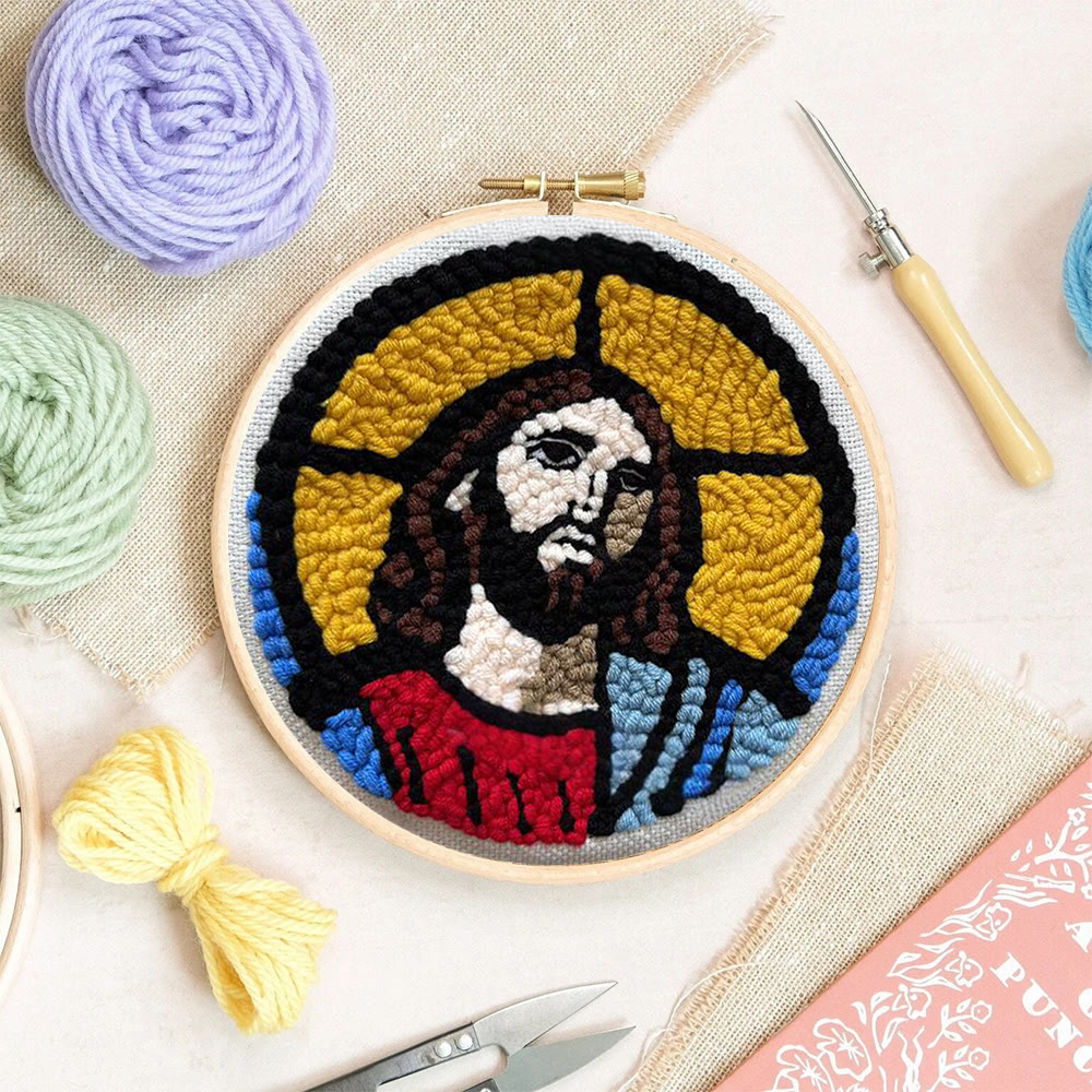 Jesus Christ Punch Needle Kit - Religious Wall Hanging |  Diy Handmade Craft - image 10