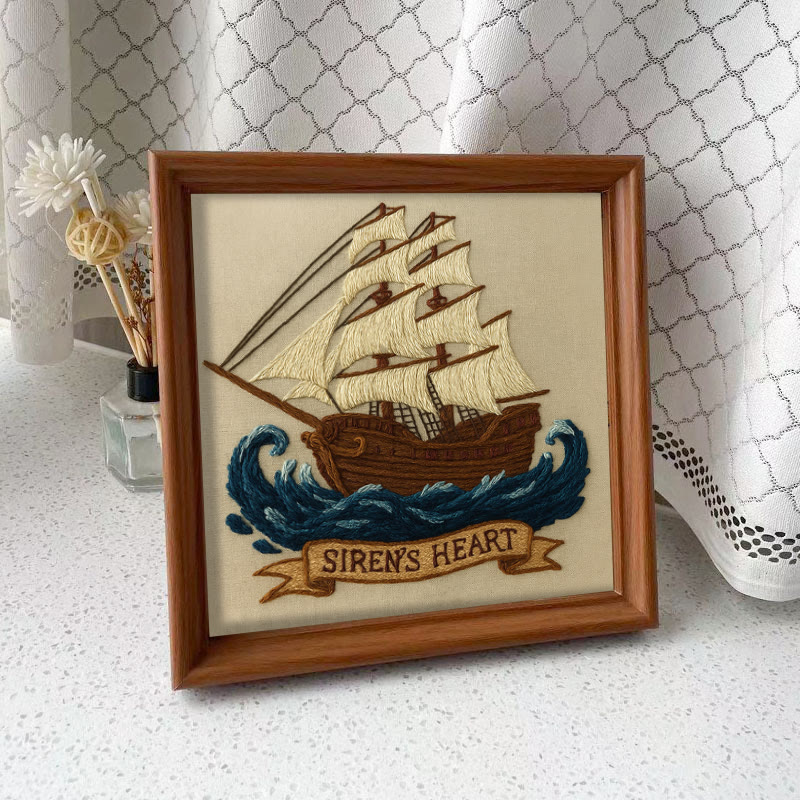 Rubbyoo Embroidery Kit -  Pirate Ship | Diy  Needle Craft | Wall Decoration Artwork  - Embroidery Kit Plus An Extra Frame - image 9