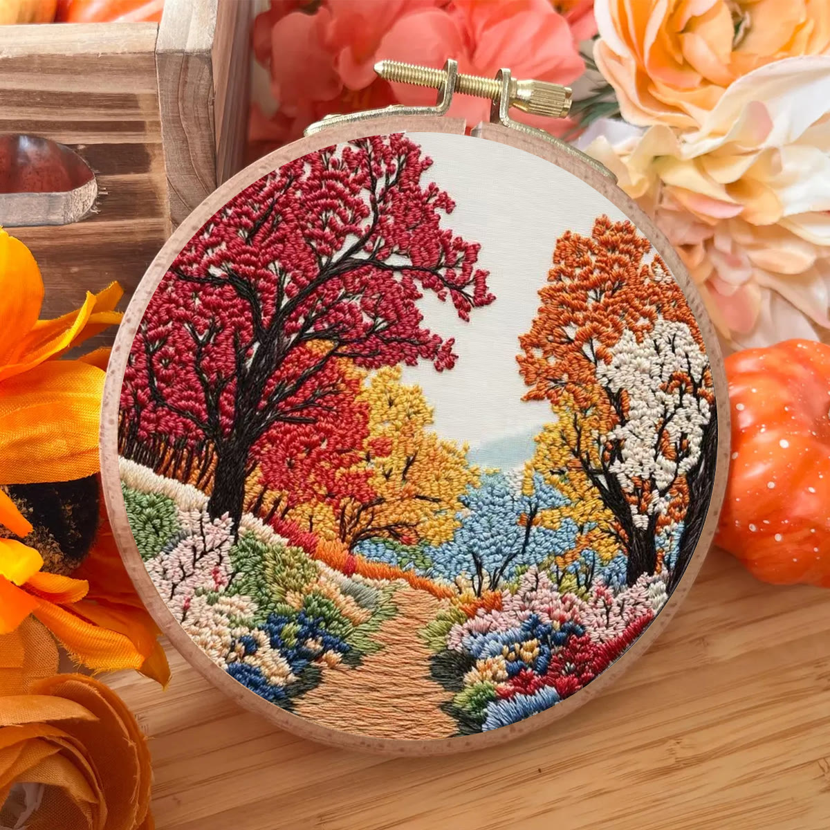 Rubbyoo Embroidery Kit - Colorful Forest | Diy Room Ornament | Gift For Handmade Crafter - image 7