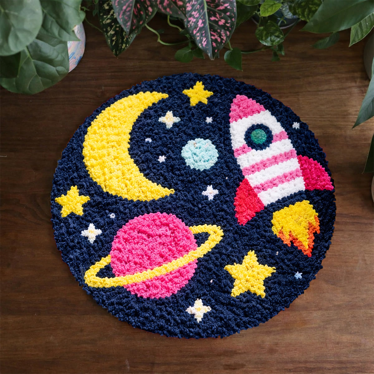 Rubbyoo Latch Hook Rug Kit - Universe | Carpet For Living Room | Diy Nursery Mat - image 9
