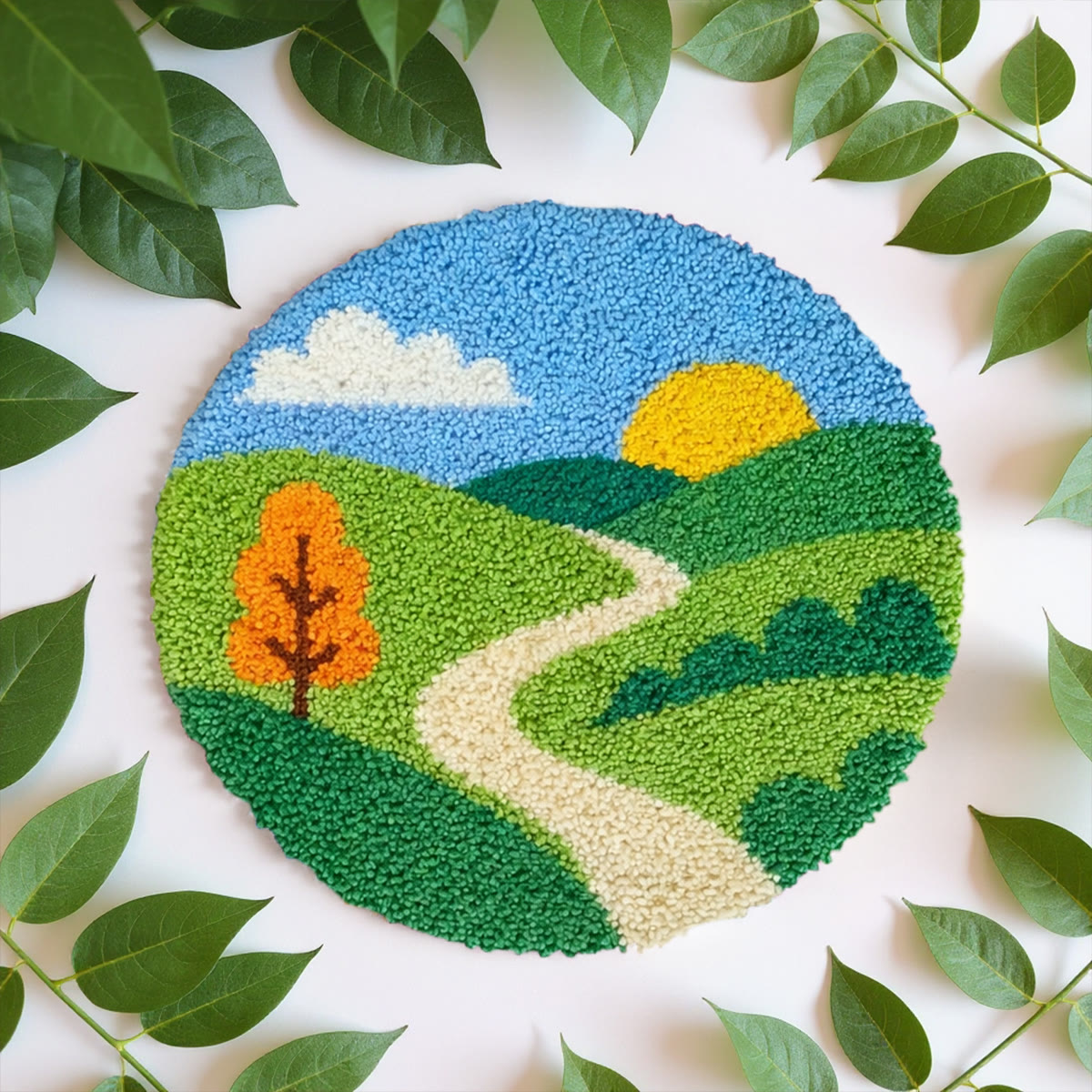 Rubbyoo Latch Hook Rug Kit - Country Road | Handmade Landscape Craft | Perfect Gift For Decoration - image 7