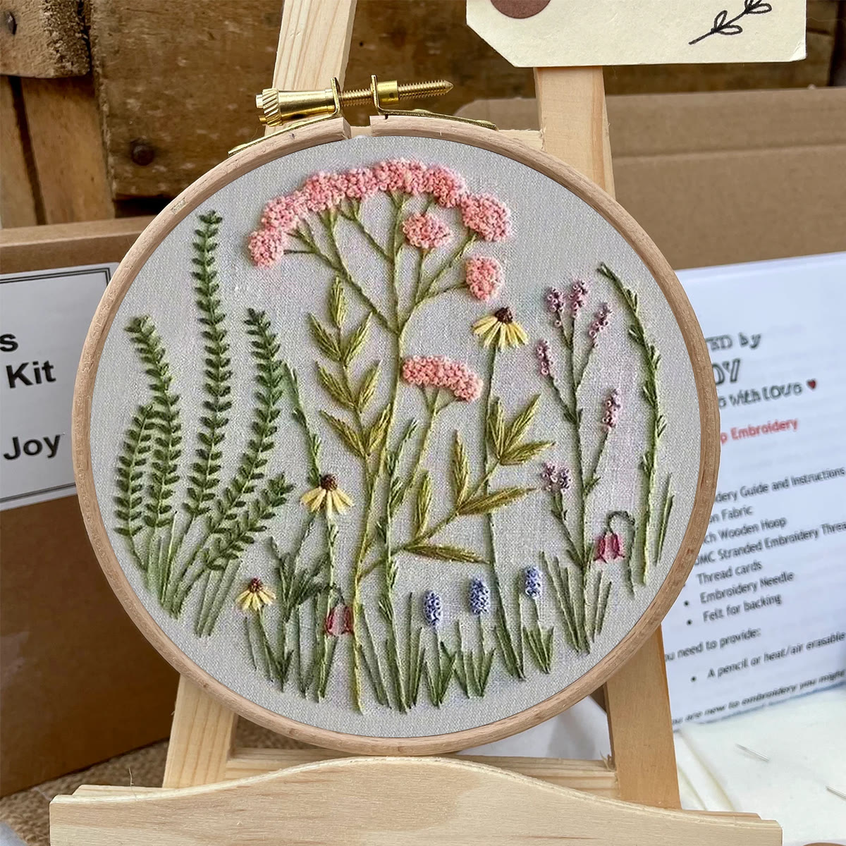 Rubbyoo Embroidery Kit-Wildflowers Pattern | Embroidery Kit For Beginner,Modern Embroidery - image 6