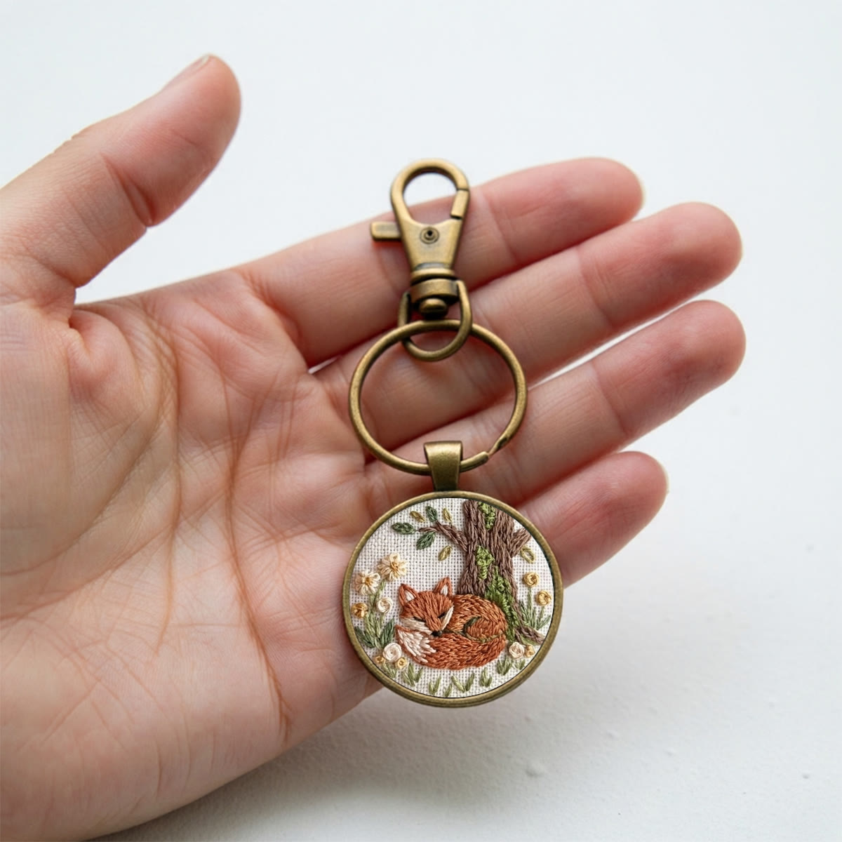 Rubbyoo Embroidery Accessories Kit - Sleeping Fox | Cozy Loungewear Jewelry | Forestcore Embroidery Magnet - image 9