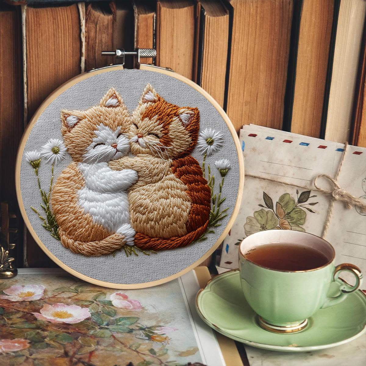 Rubbyoo Embroidery Kit - Snuggling Kittens | Joyful Handcraft | Cozy Gift Choice - image 7