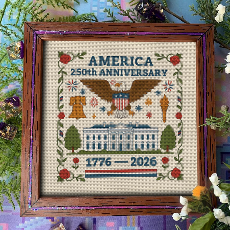Cross Stitch Kit - Us Independence Day | Perfect Decoration Craft | Easy Stitch Artwork - Us Independence Day - image 10
