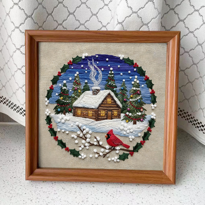Rubbyoo Embroidery Kit - Christmas Town | Diy Christmas Collection | Unique Home Decor - Embroidery Kit Plus An Extra Frame - image 11