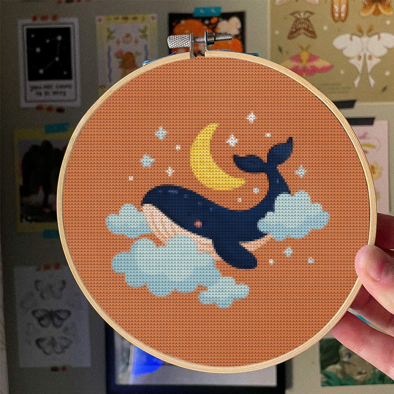  Cross Stitch Kit - Whale In The Cloud | Easy Needlework Craft | Perfect For Home Decor - image 4