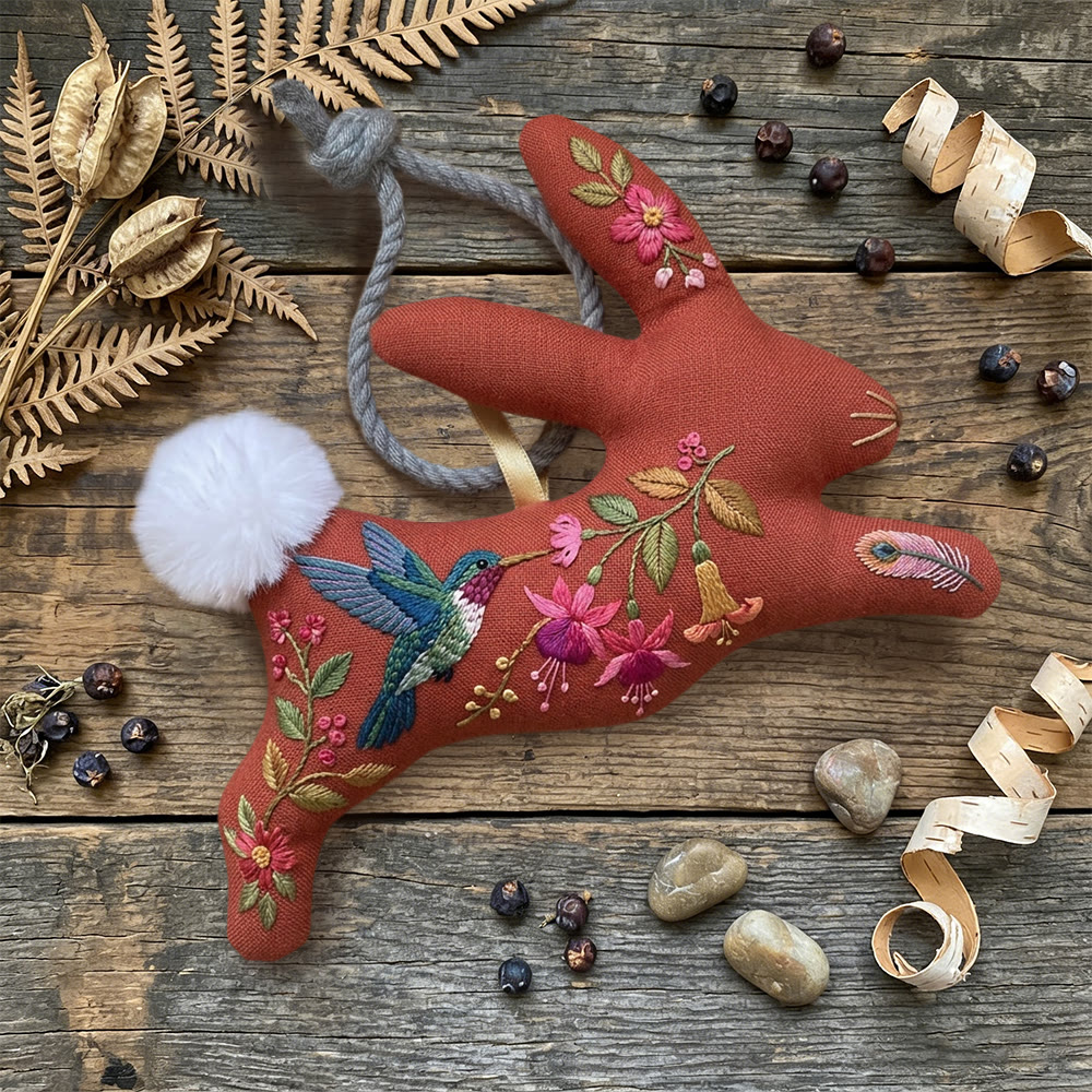 Rubbyoo Rabbit Embroidery Kit - Flying Hummingbird Design | Unique Birthday Gift | Garden Inspired Ornament - image 6