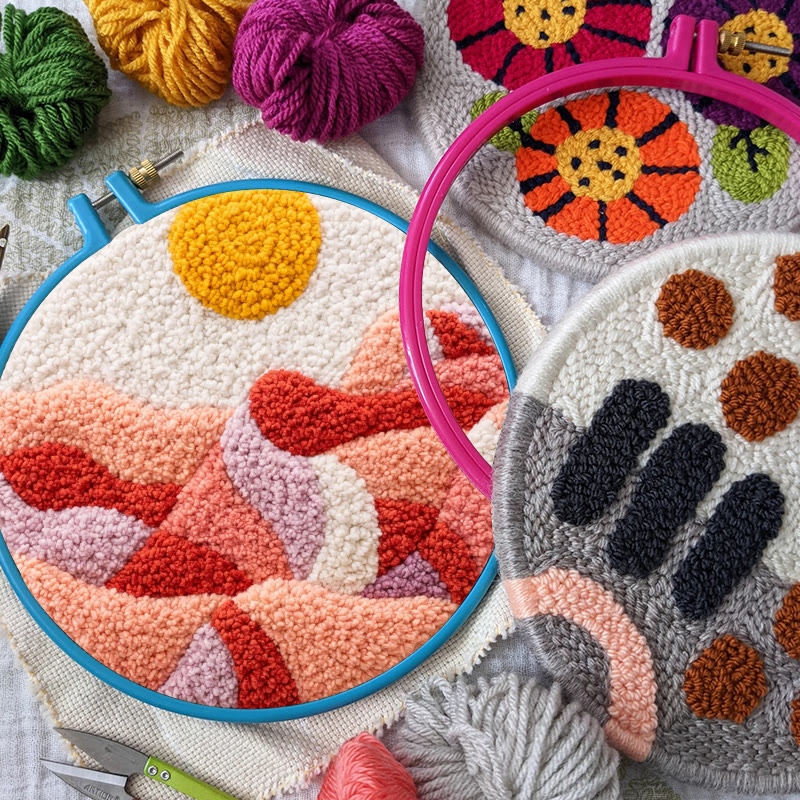 Desert Sunrise Punch Needle Kit - Starter Friendly Project | Inviting Home Accent - image 10