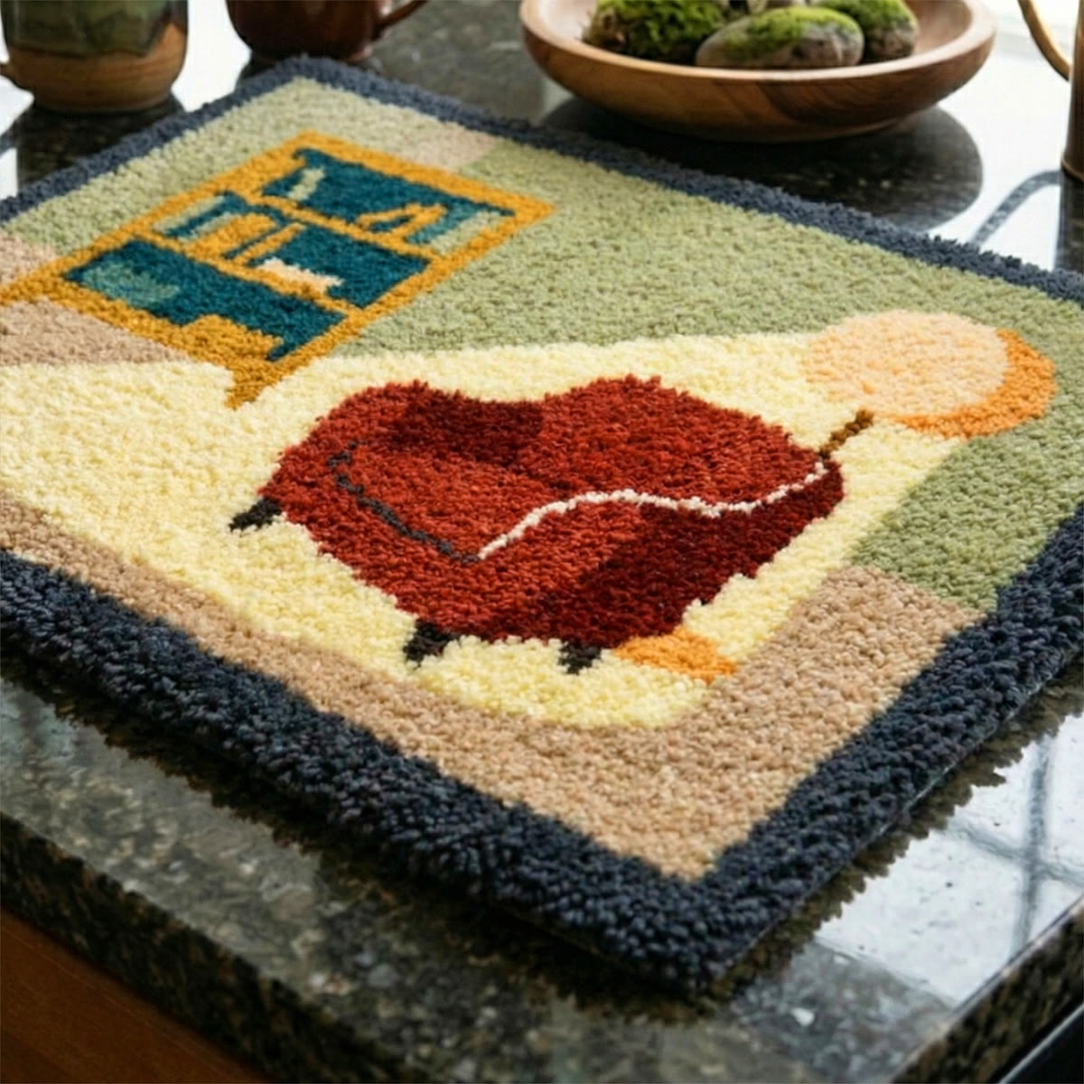 Rubbyoo Latch Hook Rug Kit - Cozy Room | Handmade Door Mat | Modern Soft Rug - image 7