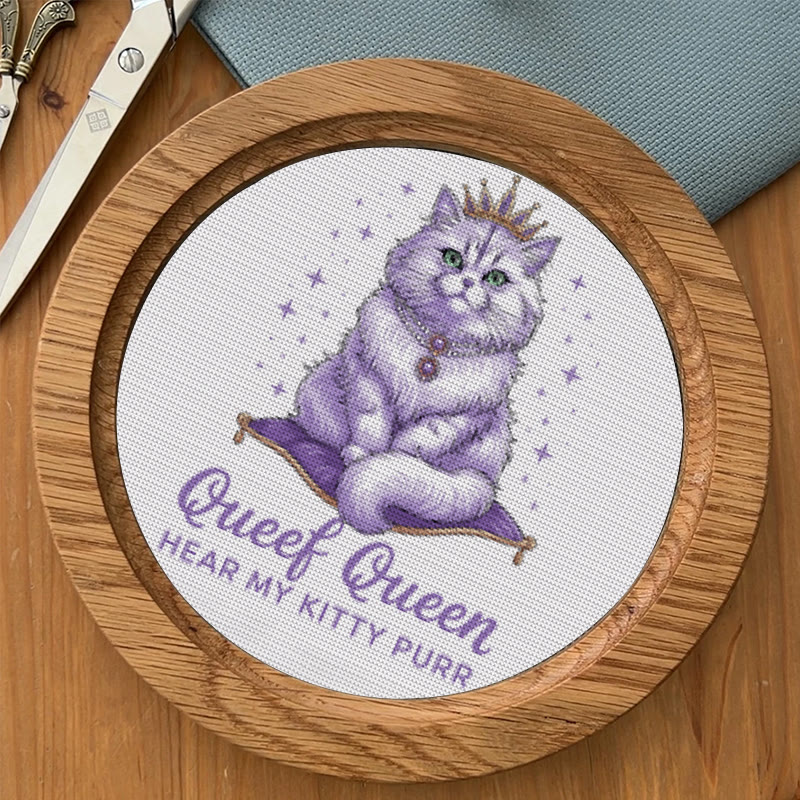  Cross Stitch Kit - Elegant Cat |  Lovely Animal Decorative Art | Perfect Handicraft For Kitten Lovers  - image 4