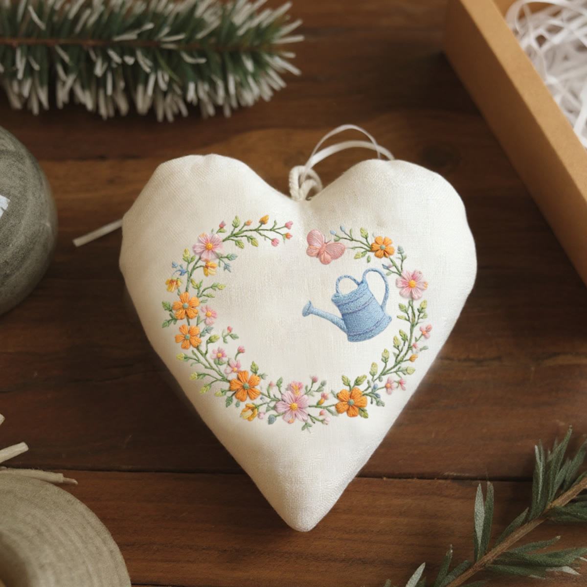 Rubbyoo Heart Embroidery Kit - Watering Can With Floral | Easy-to-make Diy | Sweet Gifting Selection - image 6